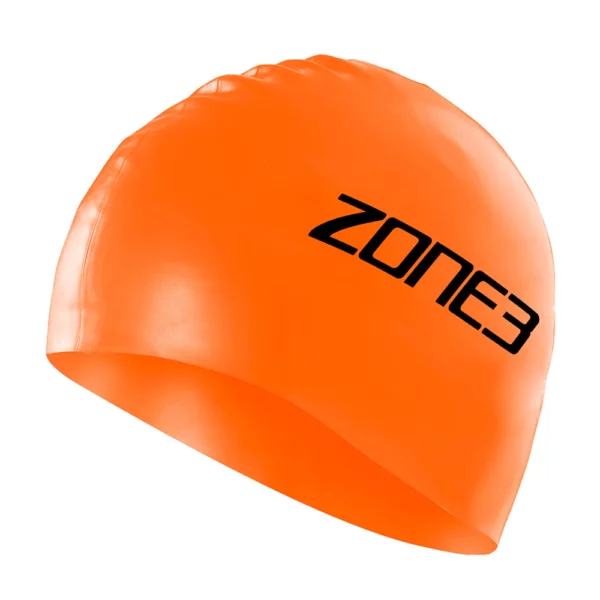 SILICONE SWIMCAP, orange, Zone 3