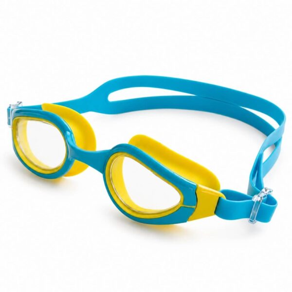 LATSWIM Sharky Blue Yellow Junior Swimming Goggles (1)
